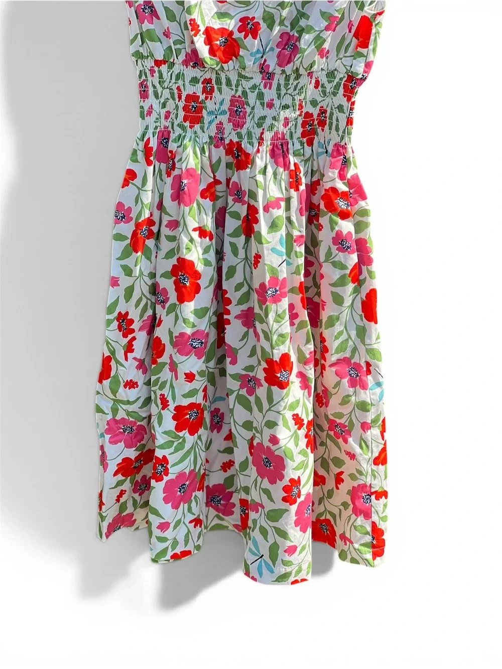 Kate Spade New York Floral Cotton Smocked Waist Dress Size 4